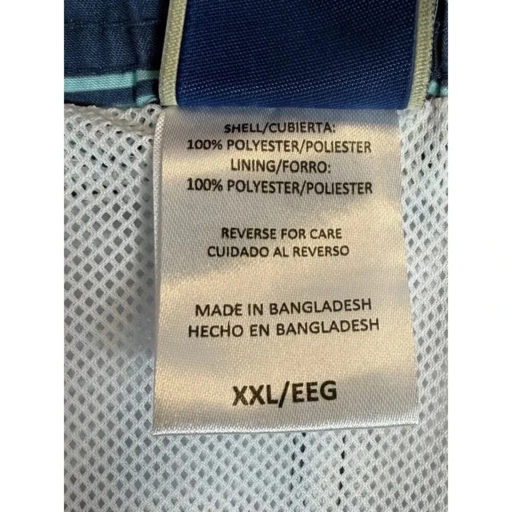 Hawaiian Authentics UPF50 Classic Swim Trunks Lined Blue Stripe Men’s XXL NWT